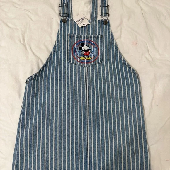 Other | Denim Mickey Mouse Overall Dress | Poshmark